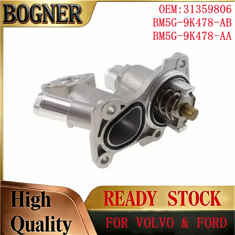 

90 ℃ Термостат охлаждающей жидкости двигателя 31359806 BM5G-9K478-AB BM5G-9K478-AA для Ford C-MAX FIESTA FOCUS GALAXY VOLVO S60 S80 V40 V60 V70