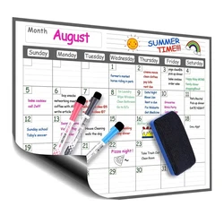 1 Set Magnetic Refrigerator Dry Erase Calendar 12