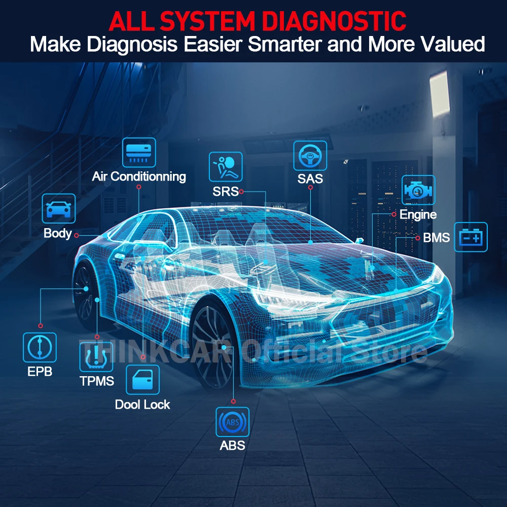 THINKDIAG2 THINKCAR ThinkDiag 2 with 1/2 Year D-Z Software Support CAN FD Protocol 16 Reset Function OBD2 Diagnostic Tool DBSCAR