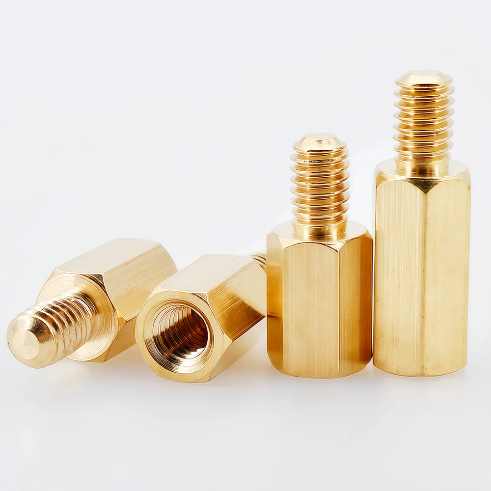 M2.5 M3 M4 Hex Brass Male Female Motherboard Standoff Thread 6mm Board Rack Stud Threaded Pillar PCB Column Spacer Screw