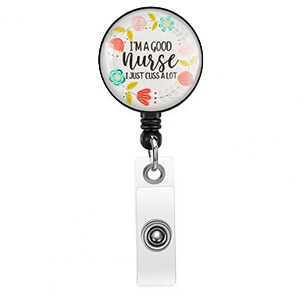 รอกป้ายหดเก็บได้ไม้หนีบสแตนเลสพร้อมคลิปหลังสำหรับพยาบาลที่เก็บนามบัตรสำนักงานโรงเรียนโรงพยาบาล3ปี