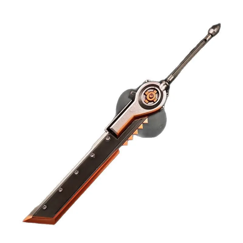 22 ซม./8.66in Peaceful เกมอุปกรณ์ต่อพ่วงหุ้มเกราะมีดอาวุธรุ่นโลหะ SAMURAI SWORD PROP เดสก์ท็อปสะสมเครื่องประดับของเล่นเด็ก