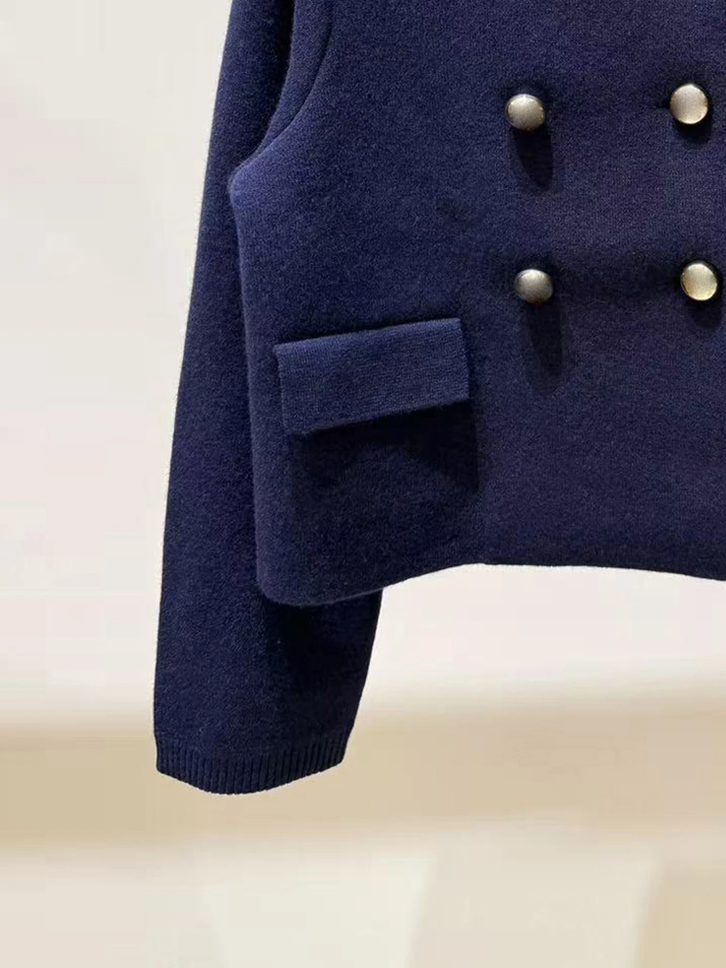 Ele Maglione cardigan lavorato a maglia da donna Colletto doppiopetto Design Autunno Faion Capispalla Comodo Medio Morbido