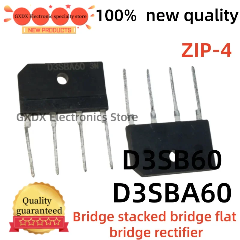 5-10-30piezas 100% nuevo quality D3SB60 D3SB 60 B60 D3SBA60 bridge stack 3A 600V row bridge flat bridge rectifier In Stock