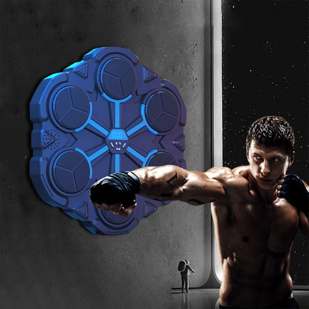 Music Boxing Machine Boxing Workout Machine Adjustable Speed Boxing Wall Target Bluetooth-Compatible Boxing Trainer for Home Gym