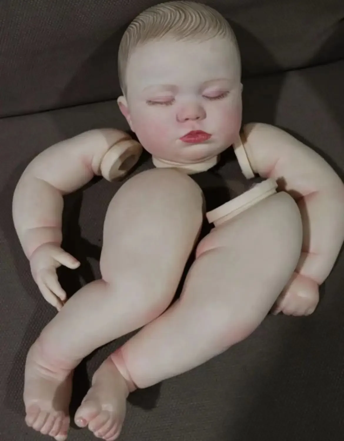 SINO-BB 25inch Huge Baby New Born Size Reborn Baby Doll 7month Painted Hair With one extra cloth body DIY Part Christmas Gift