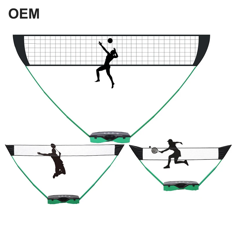 

Портативные складные теннисные сети, уличная пляжная волейбольная сетка, тренировочная сетка для матчей, сетка для бадминтона в помещении, подставка с индивидуальным логотипом
