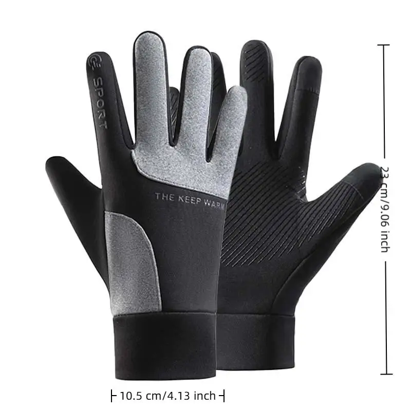 Gimnasio Fitness deportes correr pantalla táctil cálida guantes antideslizantes guantes de motocicleta hombres negro Otoño Invierno guantes de ciclismo al aire libre