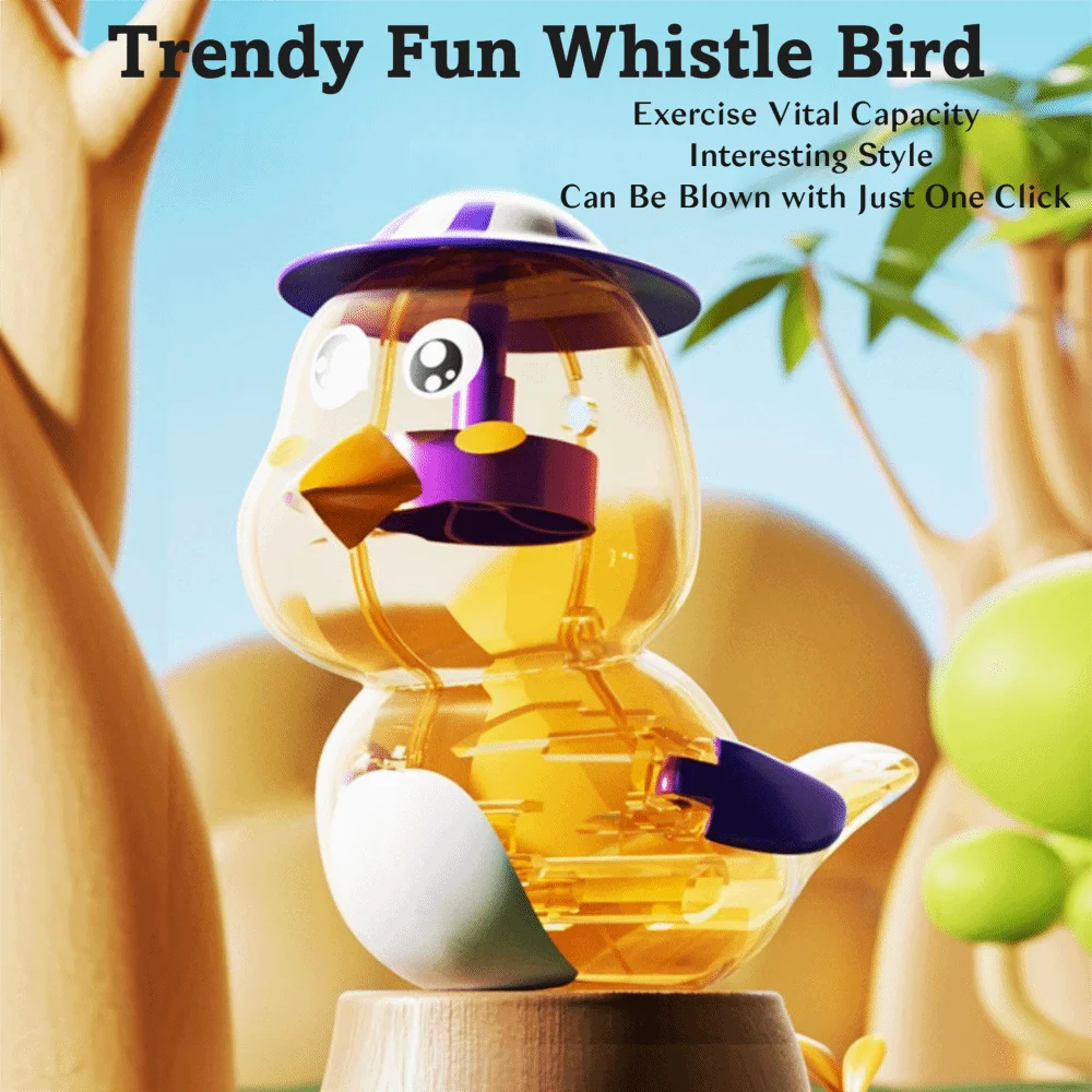Silbato de cultivos de pájaros de dibujos animados, alas batientes, silbato de advertencia de agua, diferentes llamadas de aves, entrenamiento de pronunciación de plástico para chico