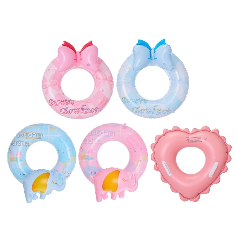 Float Swimming Pool Float Rings Bowknot Swimming Hoop Inflatable Pool Float