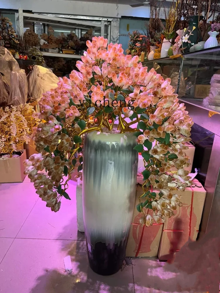 ZZ Citrine Pachira Macrocarpa Amethyst Money Tree Home Decoration Living Room Entrance and Wine Cabinet