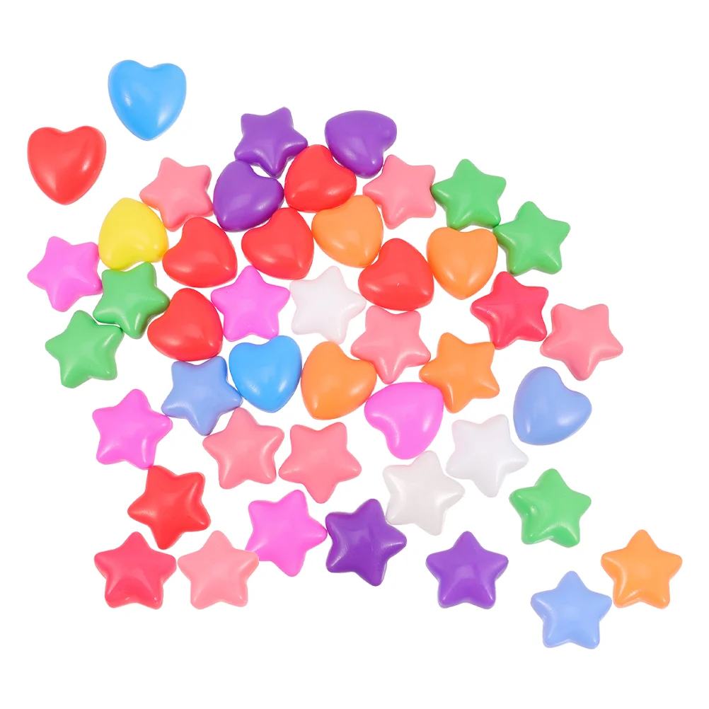 

Ball Pit Balls 80Pcs Heart Star Ocean Ball Colorful Pool Balls Playhouse Tent Play Plastic Balls Swimming Toys Pool