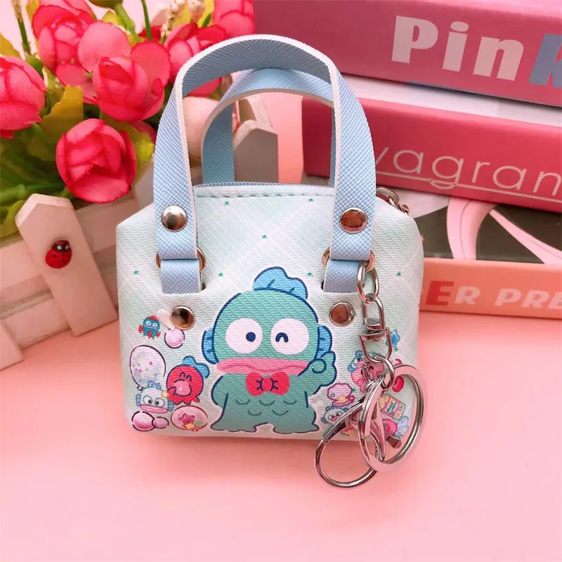 Kawaii Anime Sanrio Cinnamoroll Kuromi Portable Mini Coin Purse Cute Cartoon Hello Kitty Pochacco Keychain Headphone Bag