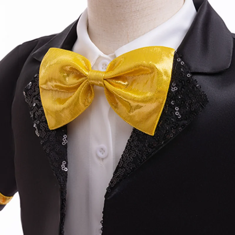 3 قطعة ميكي الأحمر الأسود الحمالات السراويل تأثيري حلي لصبي هالوين ميكي ماوس قصيرة الأكمام سترة فستان الحفلات الزي