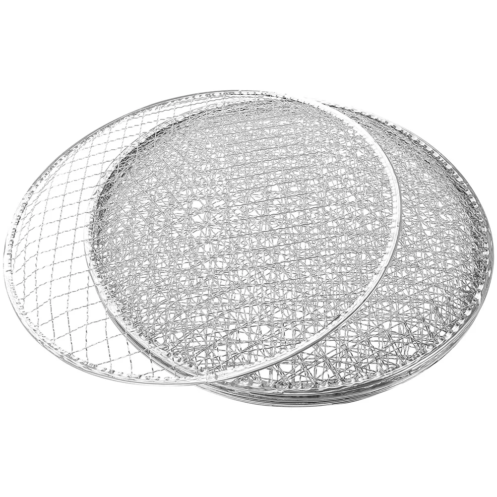 

10pcs Disposable Mesh Mat Cooling Rack for Outdoor Camping Fireplace Meat Vegetables Fish Pizza Grilling Tray Fire Pit