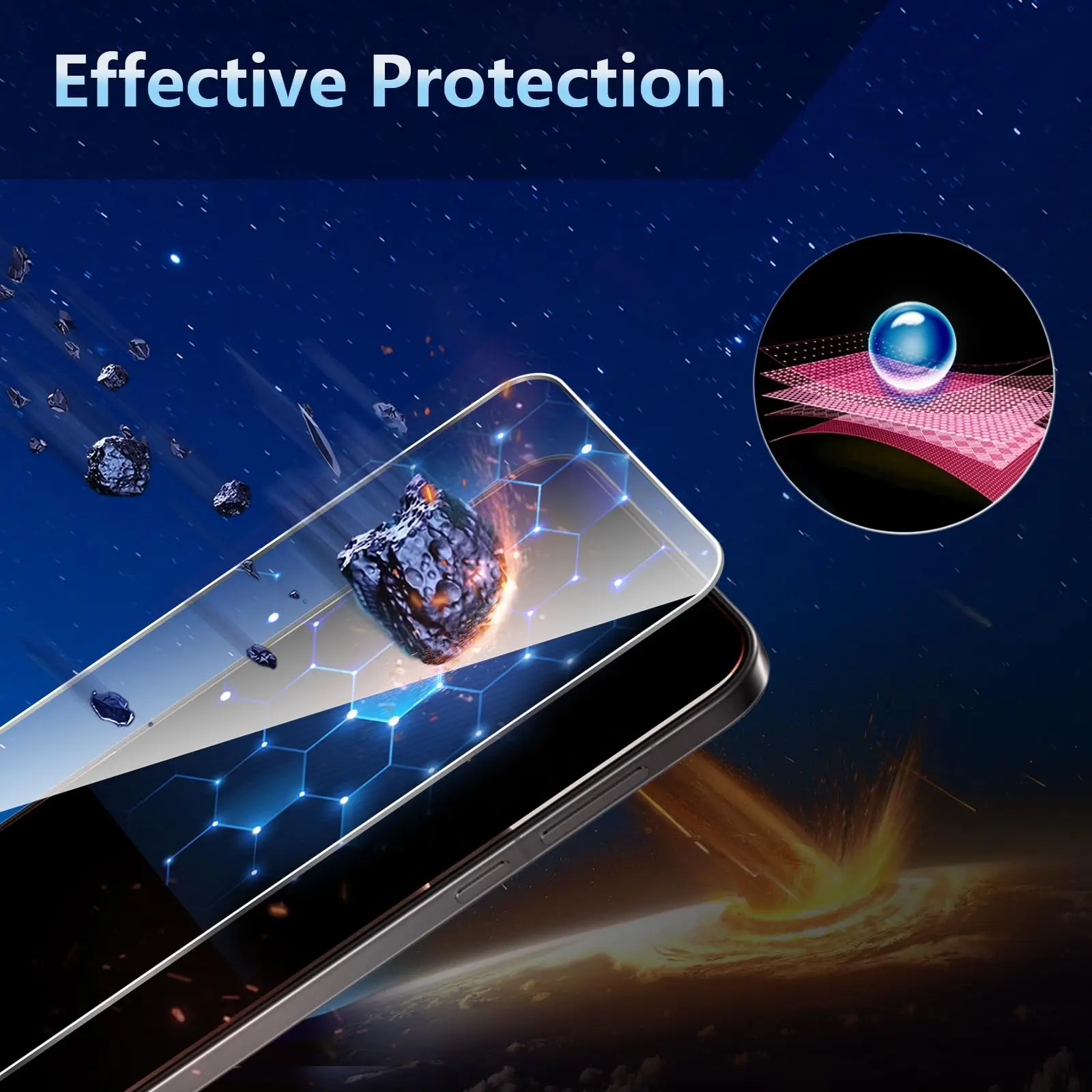 Displayschutzfolie für OPPO Find X9 Pro 6,78 Zoll, gehärtetes Glas, HD, 9H, transparent, kratzfest, case-freundlich – Detail 3