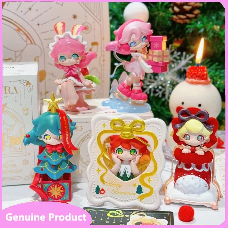

100% Original AZURA Warm Christmas Series Blind Box Toys Kawaii Surprise Guess Bag Anime Figure Home Model for Girls Gift