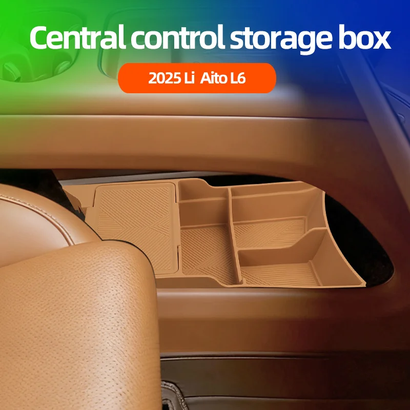 Silicone car central control storage box,suitable for Ideal I6 central control lower storage box,interior protection accessories view 3