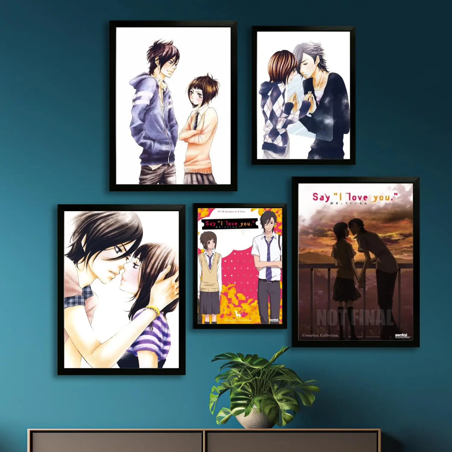 

Скажи, я люблю тебя, мультяшный холст, художественный постер и настенное искусство, картина с принтом, современная семья, декор для спальни, постеры, декоративная живопись