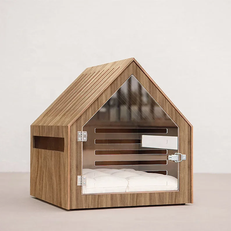 

Bed Indoor Decorative Durable Wood Dog Furniture Houses Luxury Pet Wooden Cat House Furniture