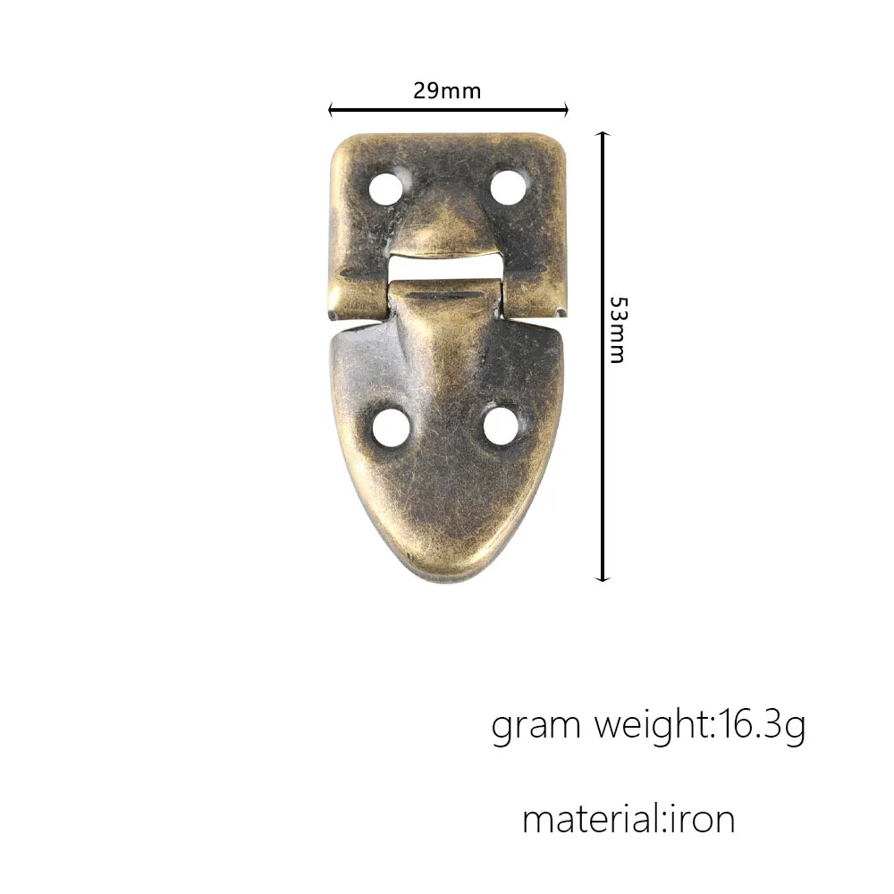 

Antique wooden box with circular hinge, ordinary hinge, iron sheet, antique copper 53 * 29mm