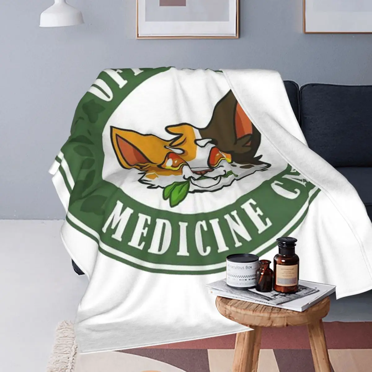 4 Warriors Medicine Cat Blankets Fleece Super Soft Throw Blankets Sofa For Home Bedroom Outdoor Throws Bedspread Quilt