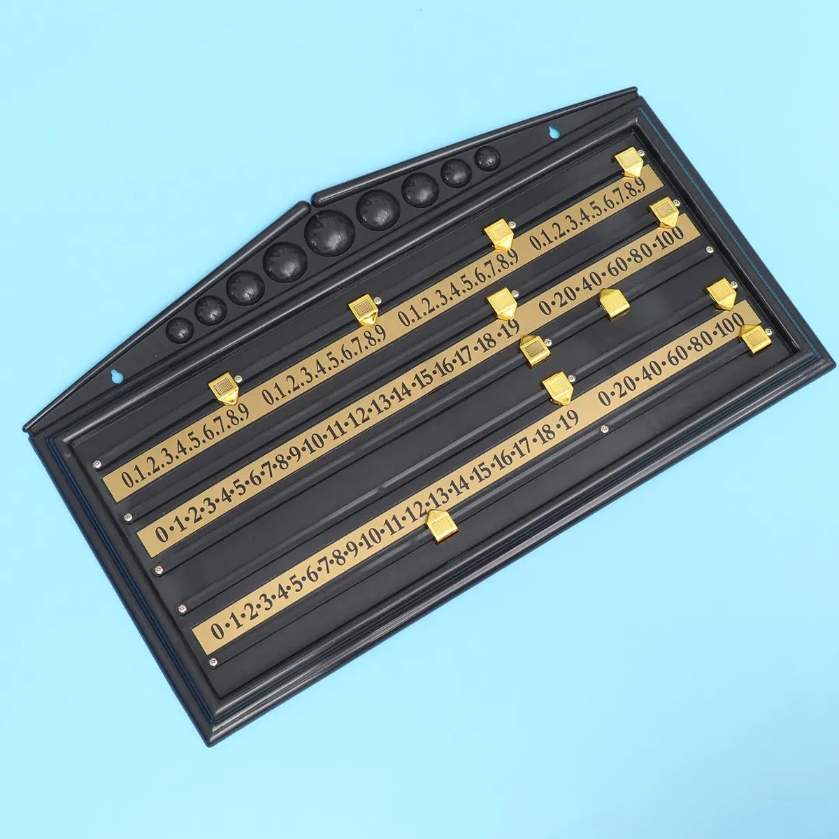 

Black Plastic Pool Ball Scoreboard for Billiards Snooker Game Scorer Wall Mounted Practice Professional Home Club Use Billiard