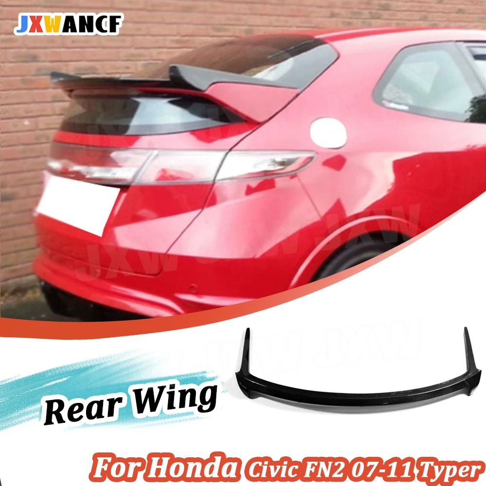 

JXWANCF автомобильный задний спойлер багажника, крыло из углеродного волокна для Honda Civic FN2 2007-2011, задний спойлер Typer, крыло FRP