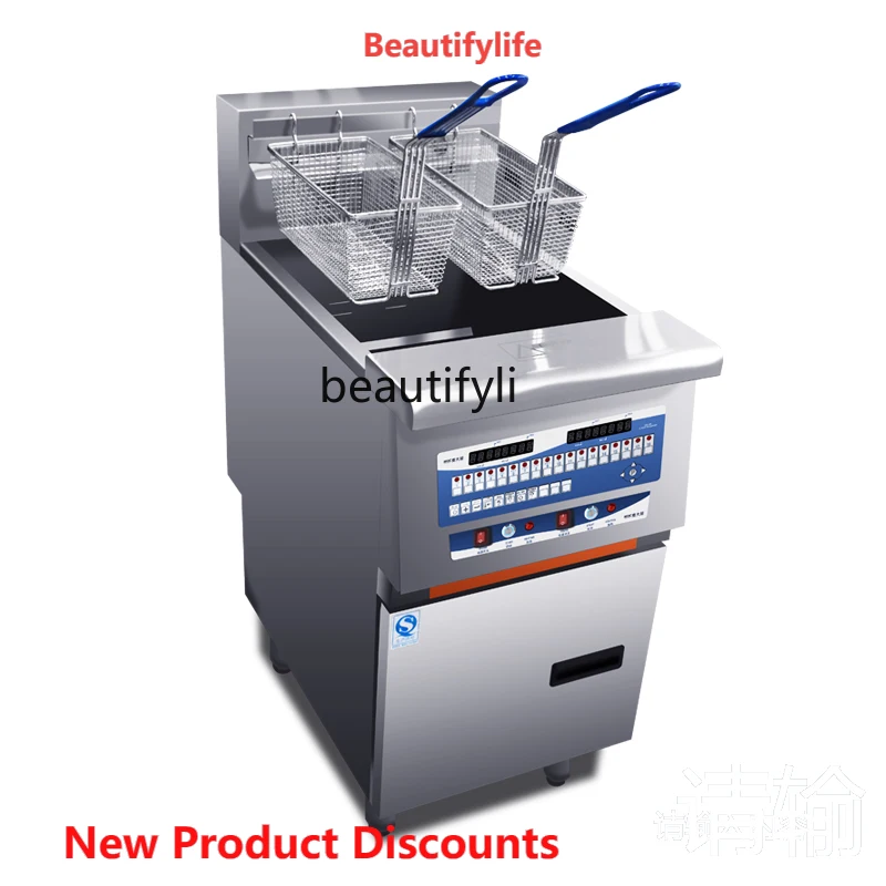 

A61 Commercial Electric Fryer Large Capacity Commercial Fried Chicken Fries Temperature Control Hotel Restaurant