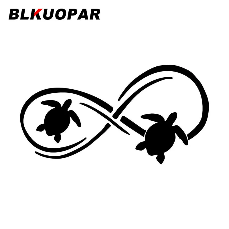 BLKUOPAR Green Turtle Water Animals Infinite Car Stickers Personality Anime Decal Creative Funny RV Laptop Car Door Protector