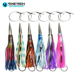Viketech Offshore Saltwater Big Game Shark Wahoo Tuna Trolling Fishing Stainless Steel Octopus Lures Rigged 9.8