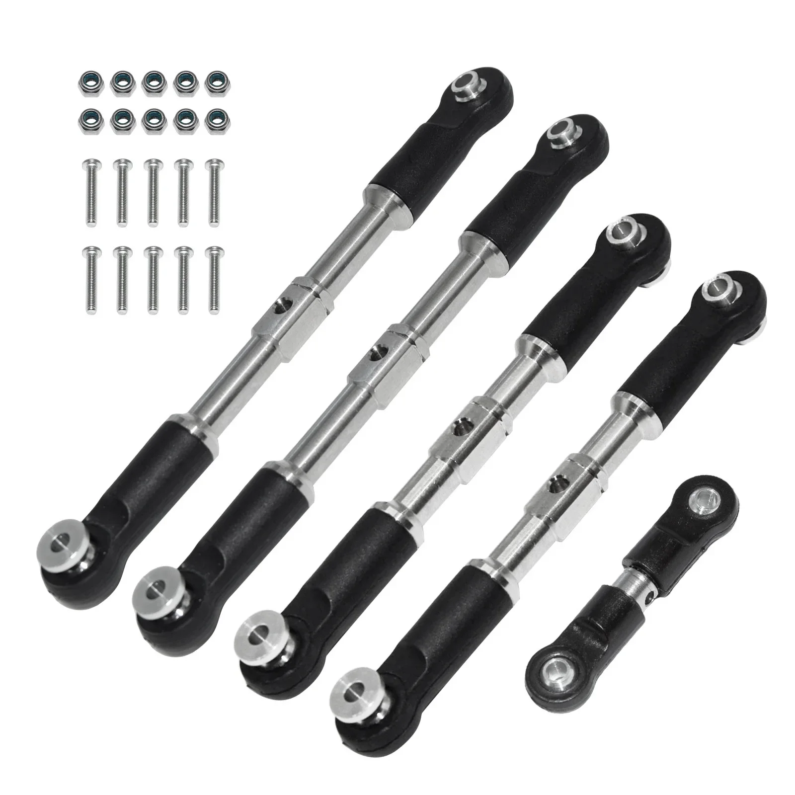 5pcs เหล็ก Turnbuckles Camber Links Toe Links ชุดเชื่อมต่อสําหรับ Arrma 1/7 Infraction Limitless Felony 1/8 Typhon อะไหล่อัพเกรด