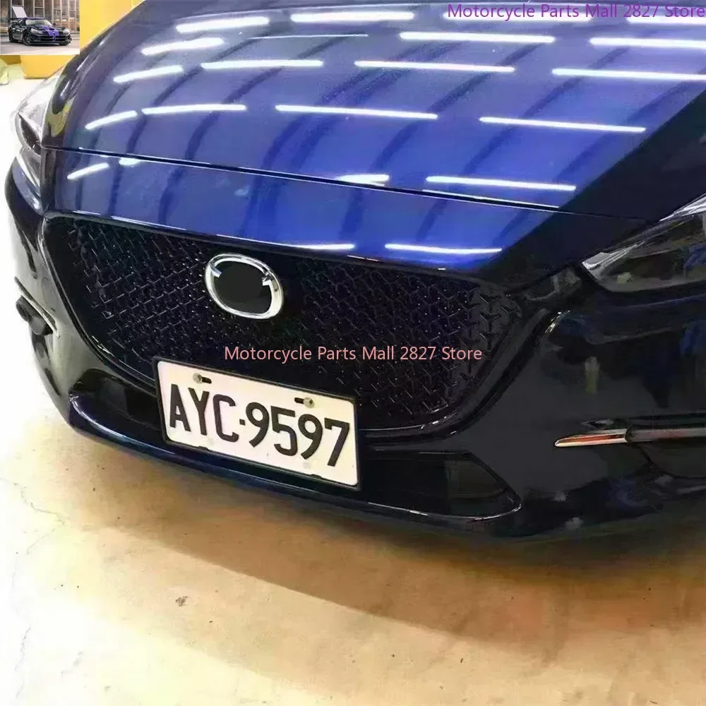 Car Upper Bumper Intake Hood Radiator Mesh Grid For Mazda 3 Axela 2014-2016 Refit Black Honeycomb Style Racing Grille