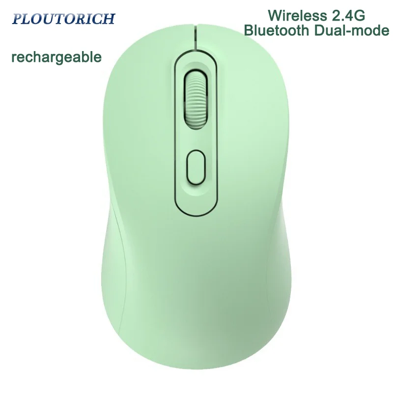 

Wireless Bluetooth 2.4G Dual-mode Mouse Rechargeable Ergonomics Design DPI Adjustable Mute Button Businness Office Use Universal