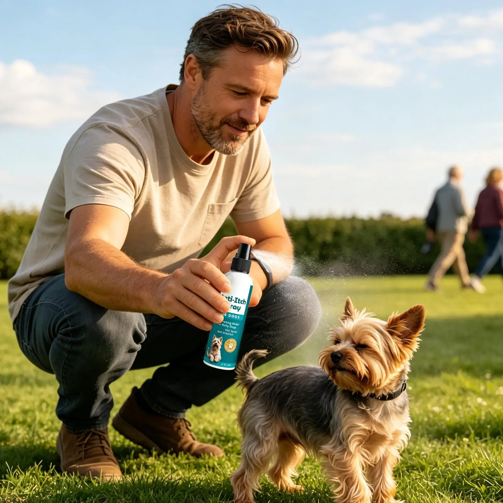 Hundespray gegen Juckreiz, sanft beruhigt gereizte Haut, lindert Juckreiz und Beschwerden, sicher und natürlich für Hunde jeden Alters, Hautpflegespray 120ml – Detail 2