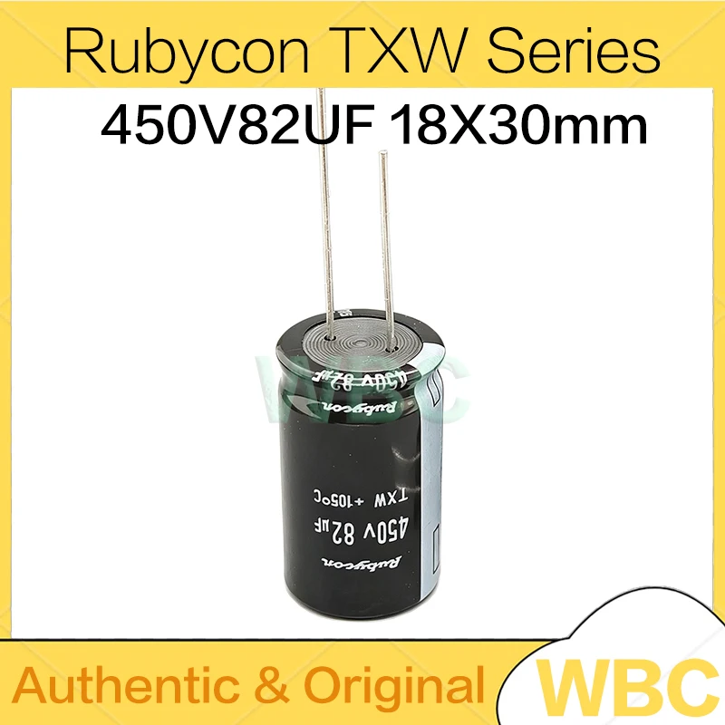 5-pecas-10-pecas-lote-capacitor-eletrolitico-rubycon-serie-txw-105-graus-longa-vida-Util-450v-82uf-18x30mm-82uf-450v