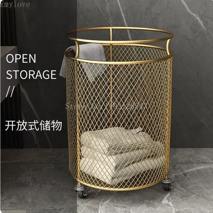

Home Laundry Basket Metal Wheel Basket Dirty Clothes Storage Laundry Organizer Organizer for Clothes Toys корзина для белья