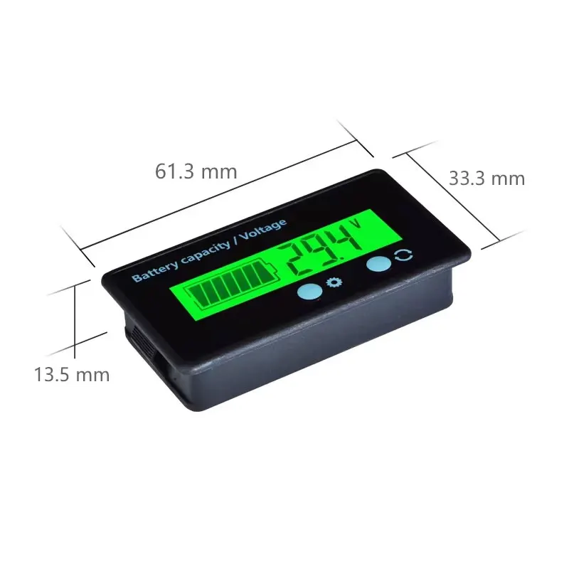 DC8-30V Battery Capacity Indicator Lead-Acid/Lron-Lithium/Ternary Lithium Measurement with USB3.0 and Tpye-C for Car Motorcycle