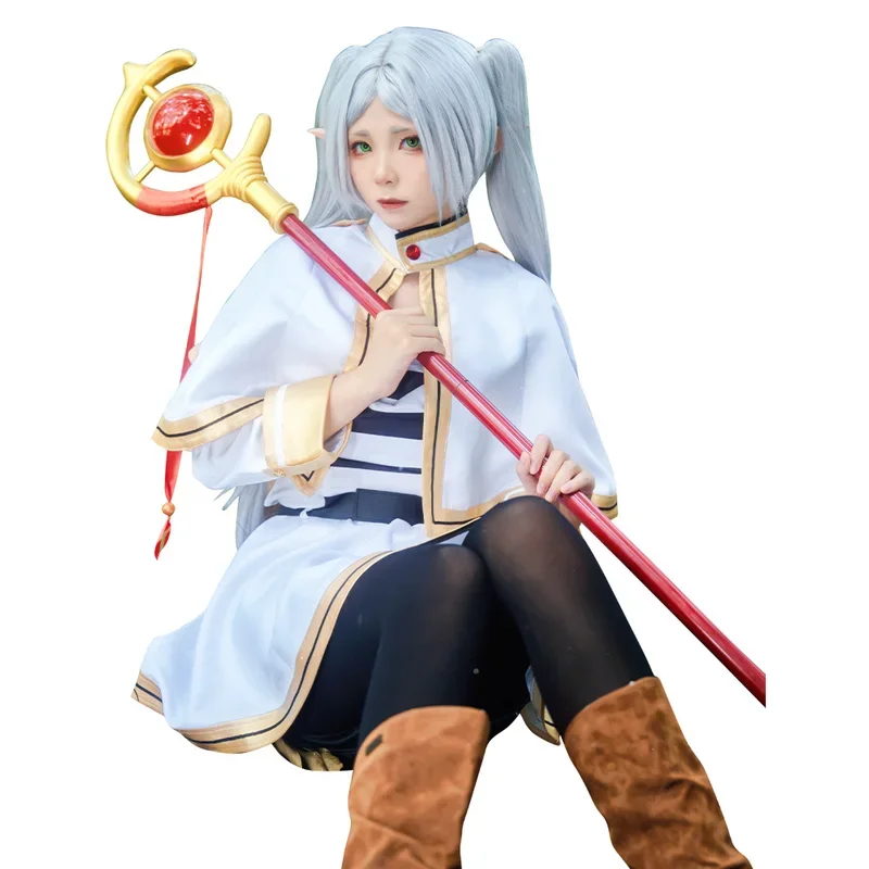 Disfraz de Cosplay de Sousou No Freeze, disfraz de fantasía Freeze para mujeres adultas y niñas, vestido de peluca de Anime, trajes de fantasía, traje de Halloween