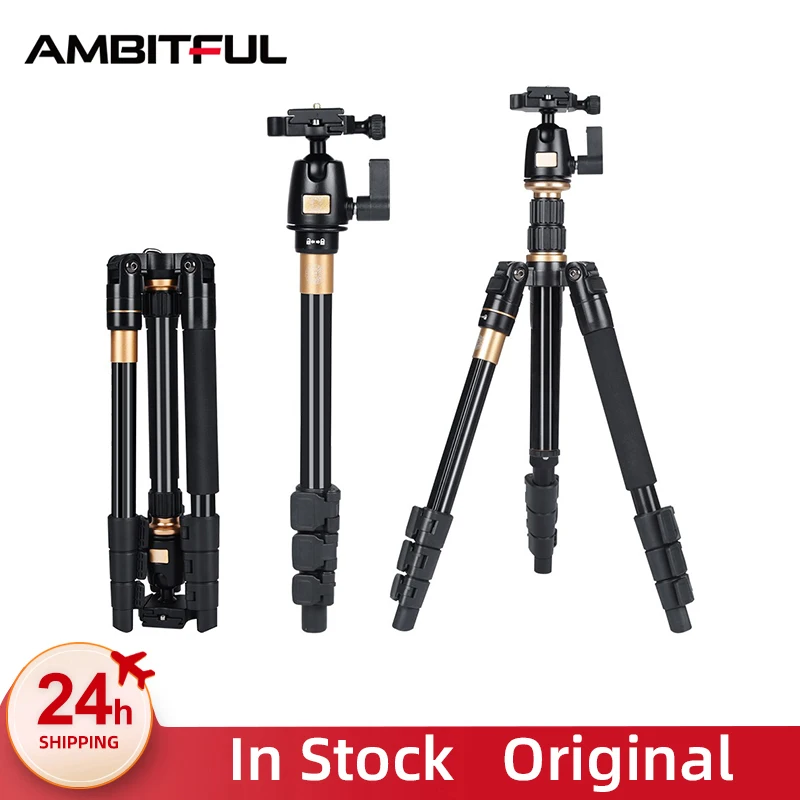 Camera Tripod QZSD Q555 Aluminium Alloy Camera Video Monopod Professional Extendable Tripod With Quick Release Plate Stand