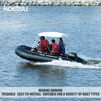 KOETSU Assault Boat Rubber Boat Awning Marine Sun Awning Fiberglass Boat Aluminum Boat Folding