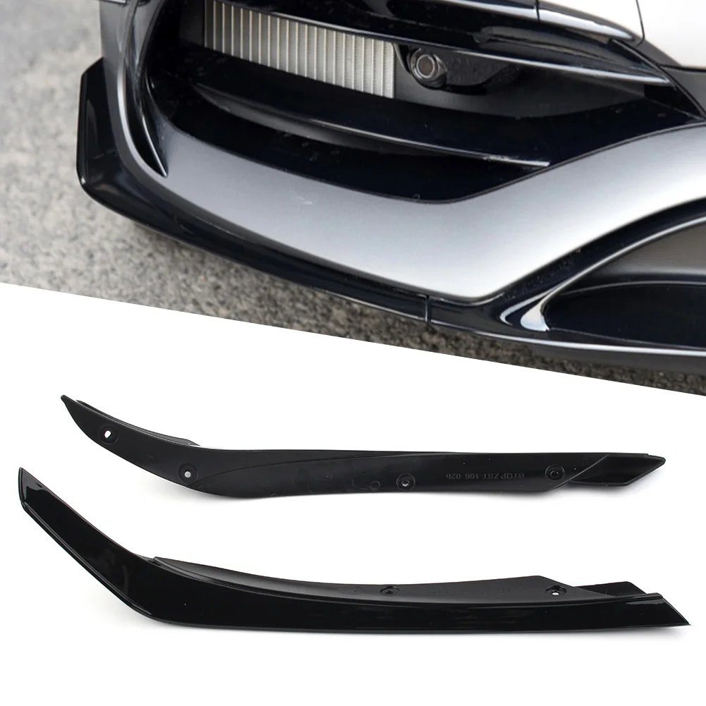 

Car Front Lip Spoiler Fins Splitters Trim Decoration For Mercedes Benz A4 5AMG A-Class W176 A200 2016 2017 2018 Black ABS