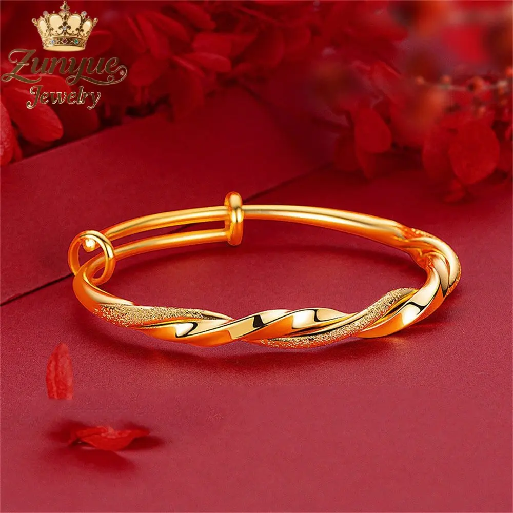 

High-End Sand Gold Mobius Bracelet Luxury Quality Jewelry Handicraft Best Selling Fashion Jewelry Exquisite Elegant Charms Gift