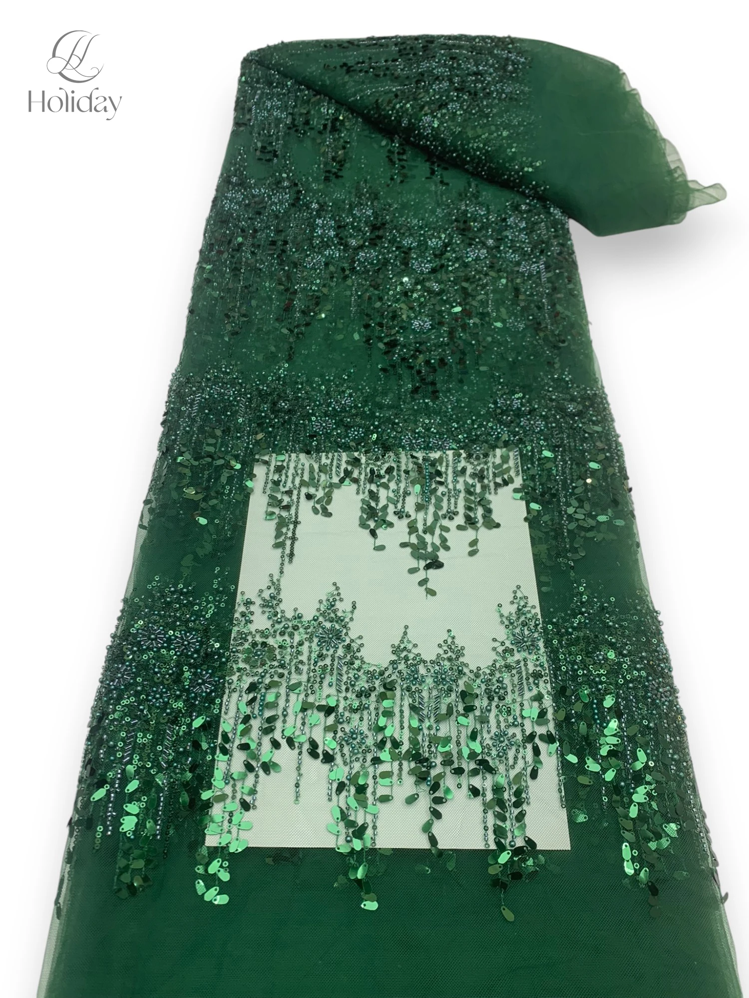 

Latest Nigerian Sequins Lace Fabric Beaded Lace Fabric Luxury French Embroidery Groom Lace Fabric For Wedding Dress