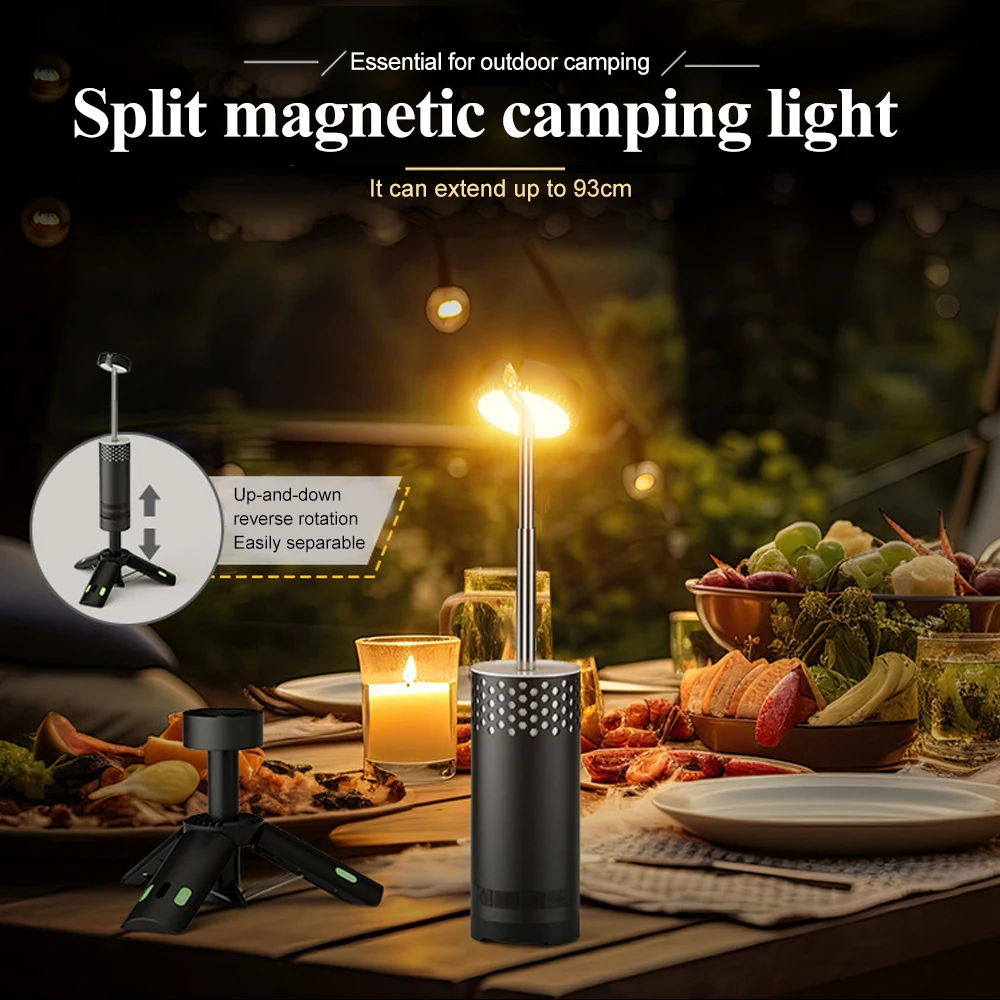 

10000mAh Rechargeable Telescopic Camping Lantern Portable Magnetic Waterproof Flashlight Tent Light for Outdoor Hiking Emergency