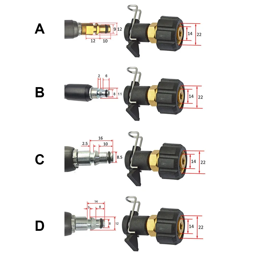 

Pressure Washer Outlet Hose Connector Converter AR Black Decker Bort Daewoo Nilfisk Cleaning Hose