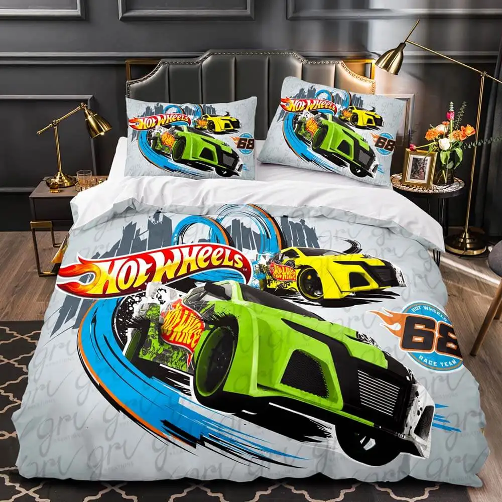 Monster Truck Hot Wheel 3D Printed Duvet Cover Pillowcase Bedding Set Twin Full Queen King Size for Bedroom Decor