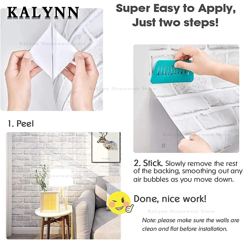 Brick Wallpaper Peel and Stick Self-Adhesive Wall Paper Grey Brick Contact Pape for Bedroom Living Room Decoration DIY Stickers