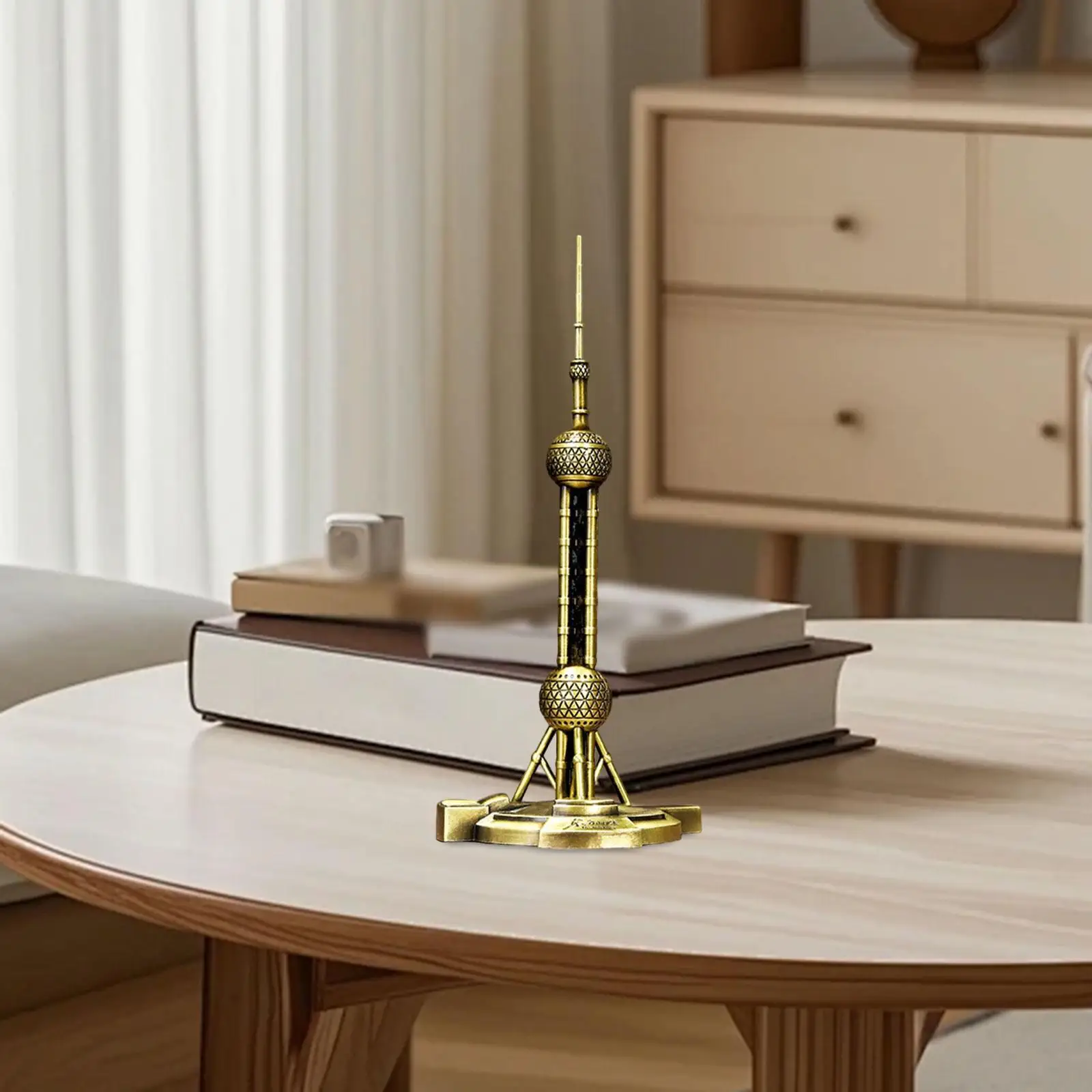 

Oriental Pearl Tower Statue Gift Travel Souvenir for Desk Book Shelf Indoor
