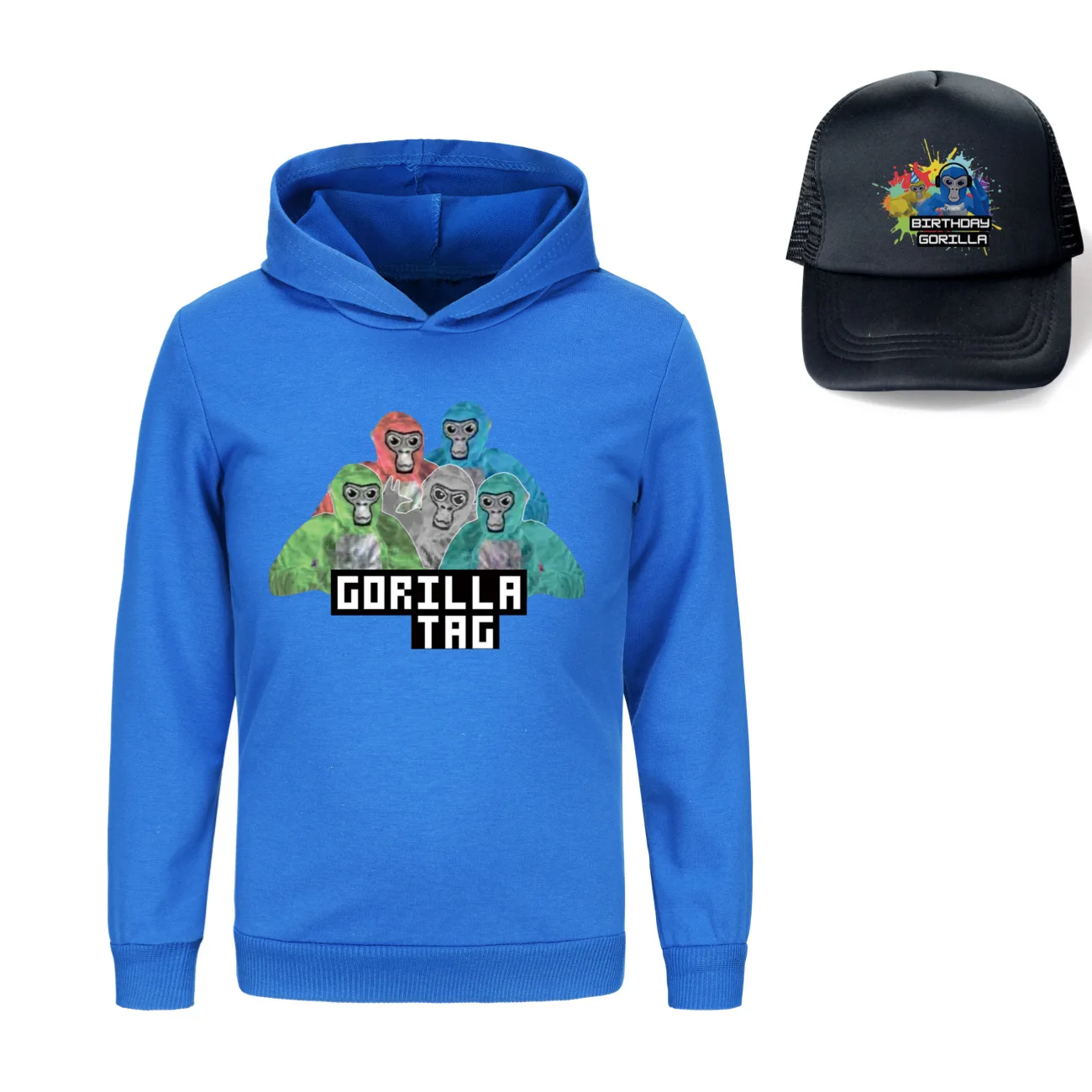 Gioco Gorilla Tag felpa con cappuccio bambini Cartoon Monke felpe Toddler Girls outfit abbigliamento per bambini ragazzi cappotti a maniche lunghe +